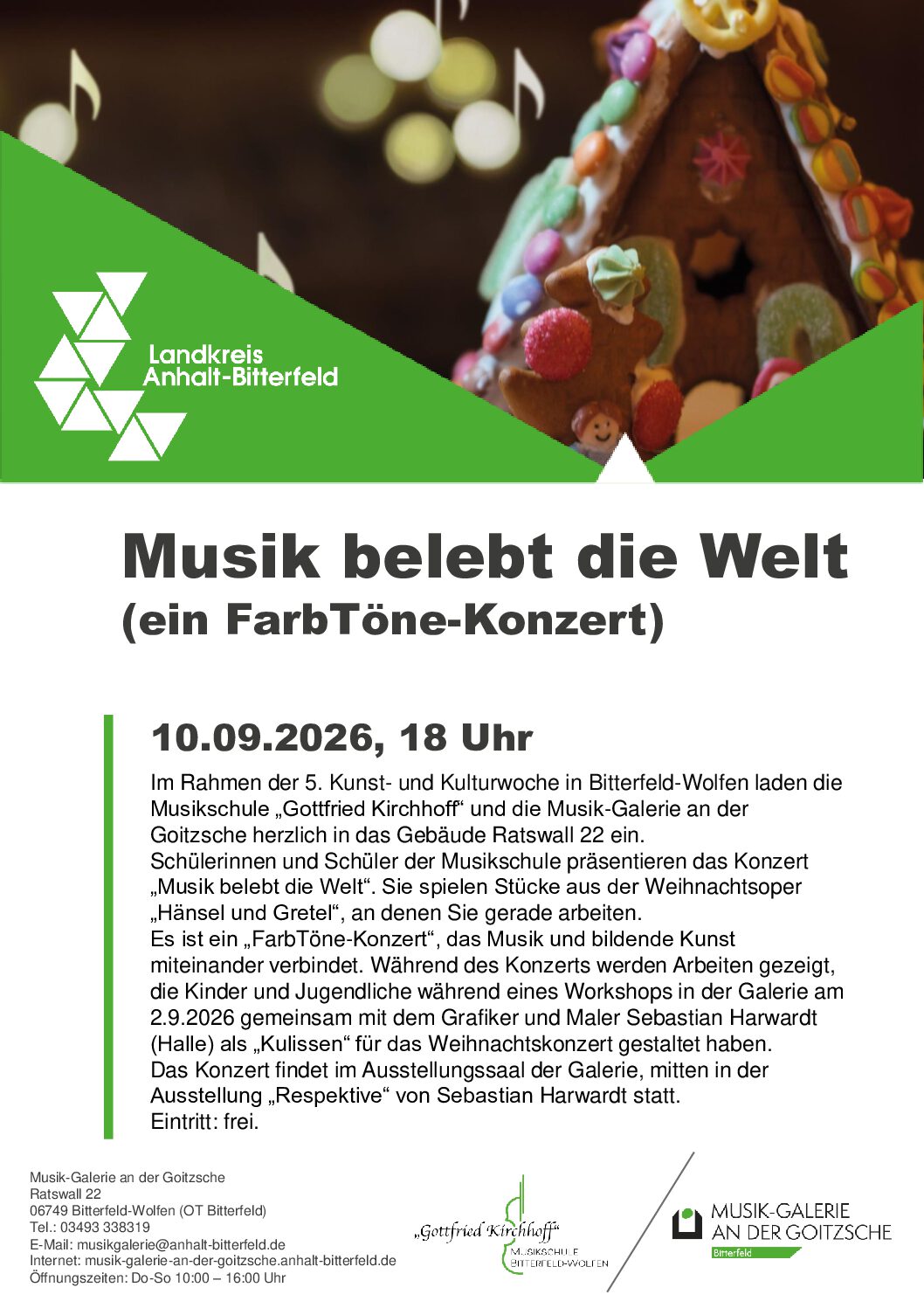 „Musik belebt die Welt” – unser FarbTöne-Konzert zur Kunst- und Kulturwoche 2026